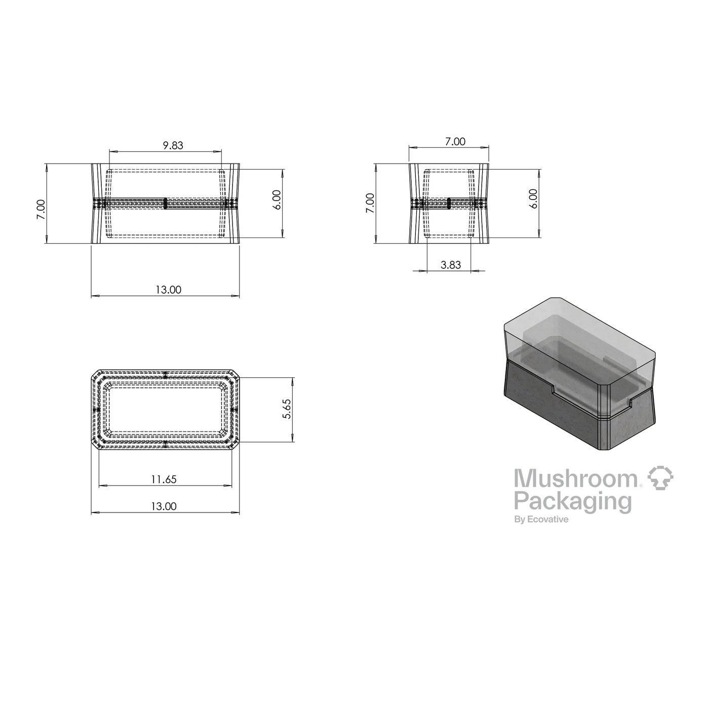 Shoebox Cooler Mushroom Packaging Shoebox cooler mushroom packaging
